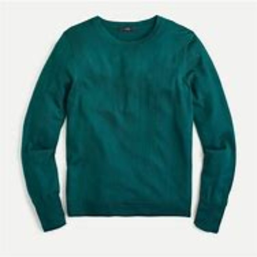 J Crew Margot Crewneck Sweater in Dark Spruce
